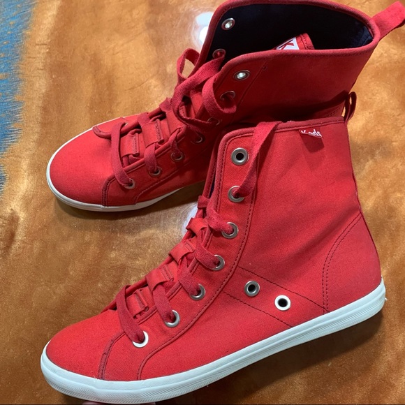 Keds Shoes - Keds Rookie Loop de Loop High Top Red Lace Up Sneakers size 9